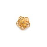 18 Carat Yellow Gold-Plated Handmade Bead Cap for Beads 10mm