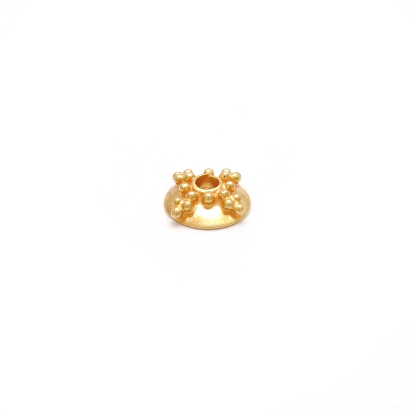 18KT Gold Bead Cap Finding For DIY Jewelry Making 6MM
