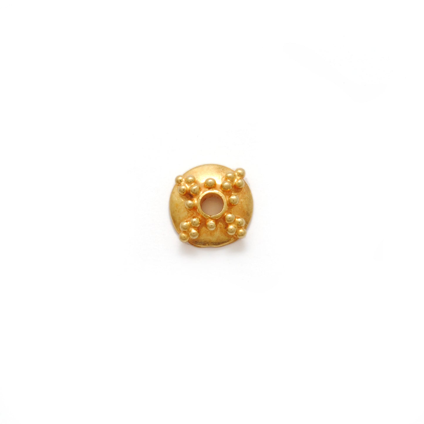 18KT Gold Bead Cap Finding For DIY Jewelry Making 6MM