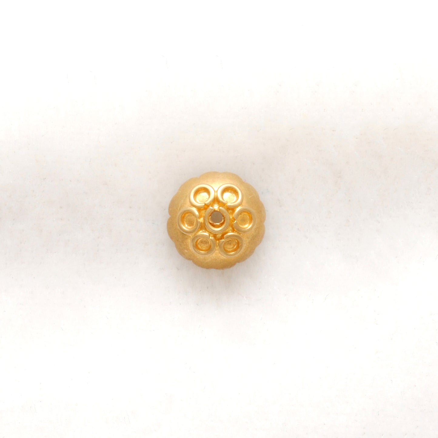 8MM 18 Karat Gold Spacer Cap for Bead Cap Finding For DIY Project