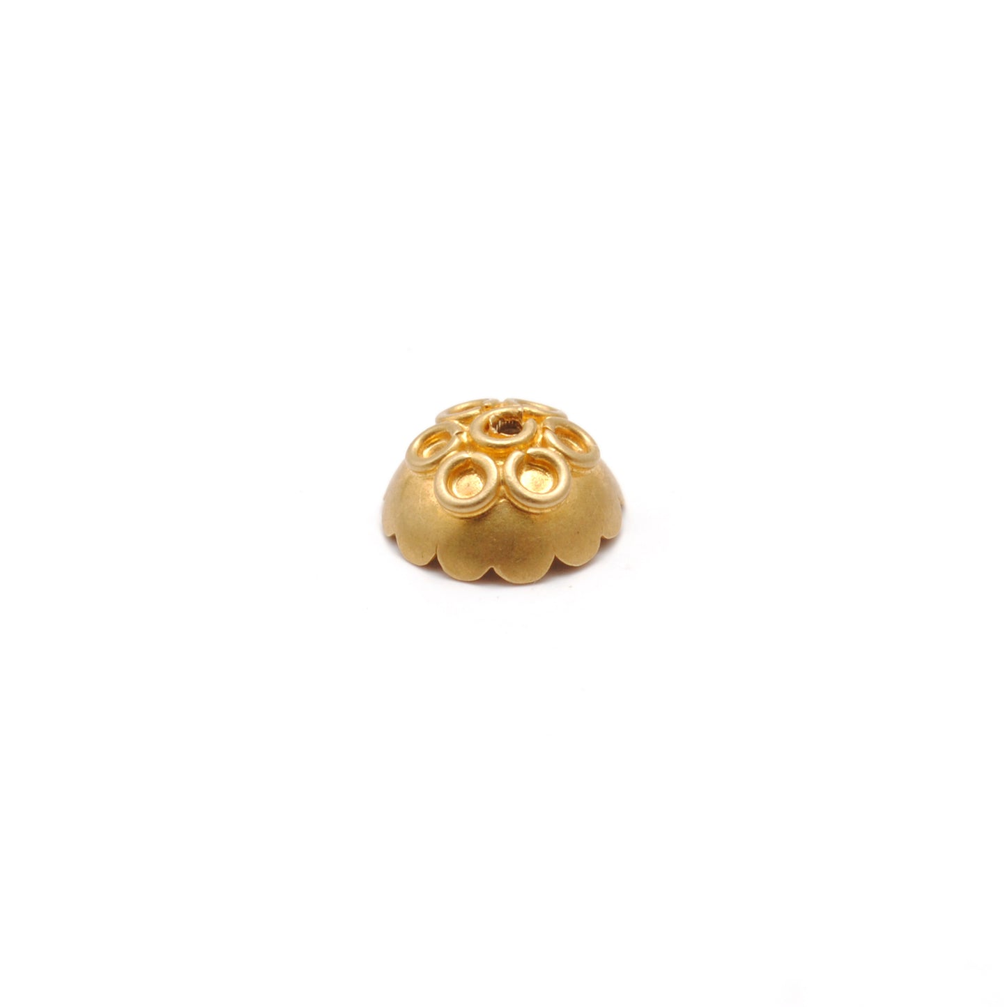 8MM 18 Karat Gold Spacer Cap for Bead Cap Finding For DIY Project