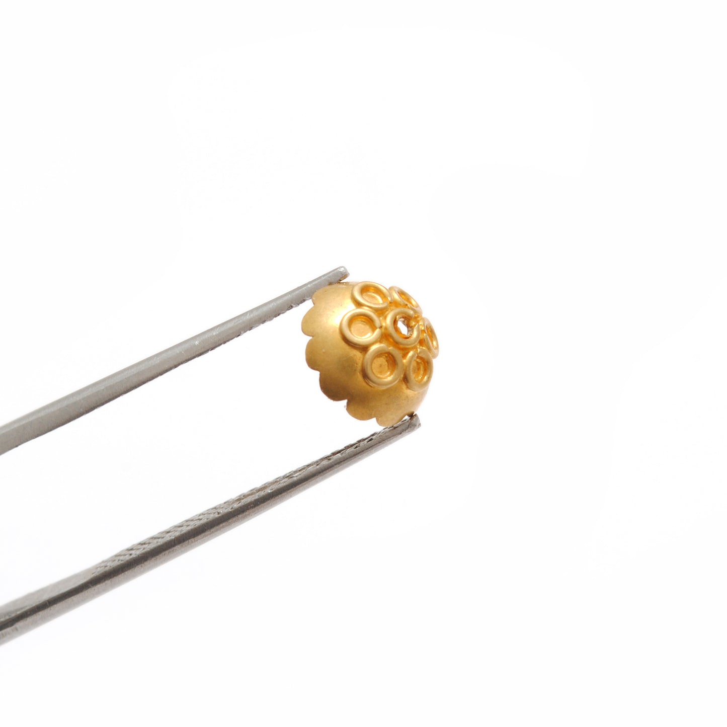 8MM 18 Karat Gold Spacer Cap for Bead Cap Finding For DIY Project