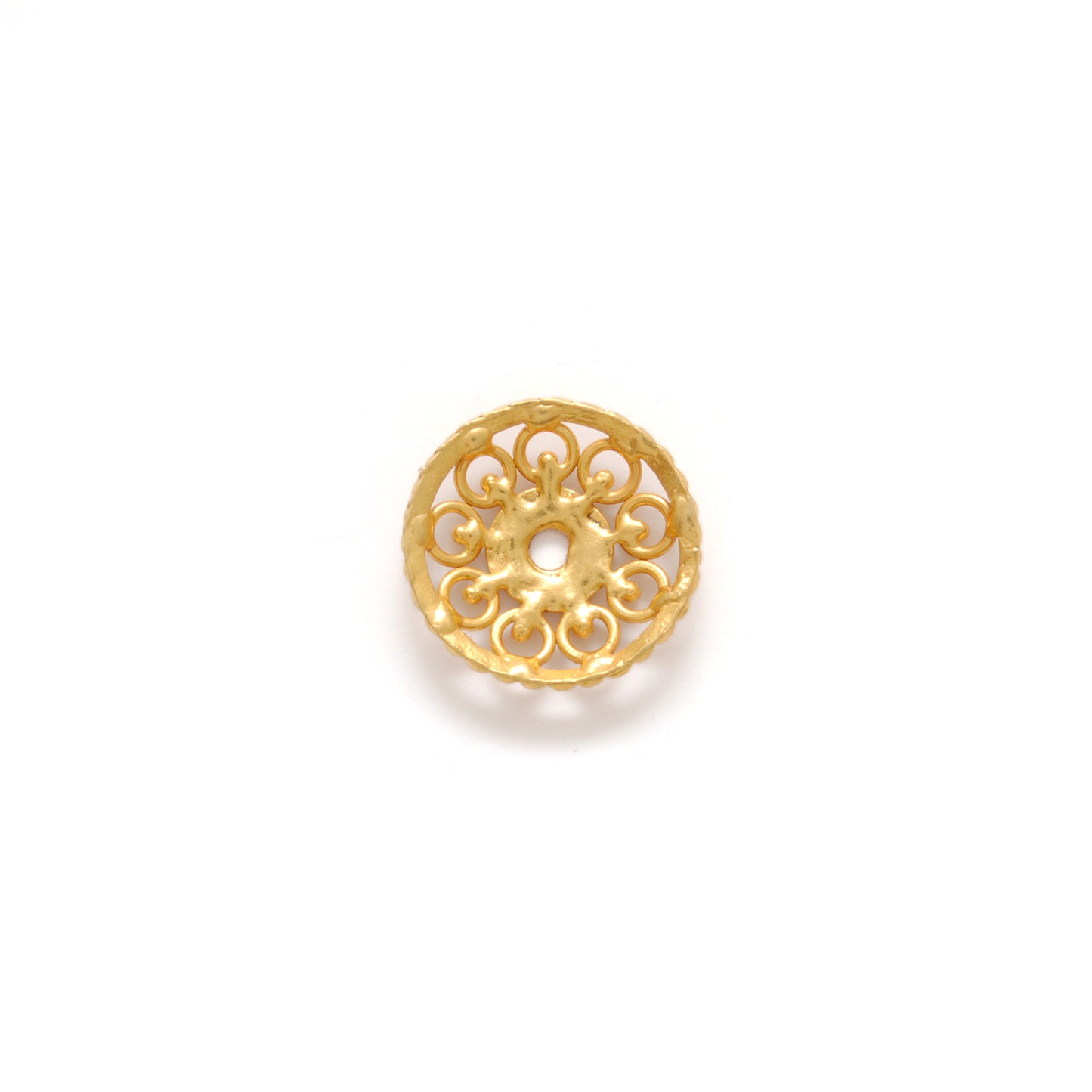 13MM 18KT Yellow Gold-Plated DIY Spacer Bead Cap