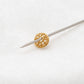 18KT Yellow Gold-Plated Fancy Round Bead Cap Findings 6MM