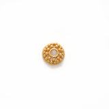 18KT Yellow Gold-Plated Fancy Round Bead Cap Findings 6MM