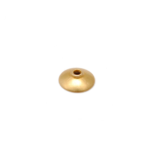 18 Karat Solid Gold Plain Coin Bead Cap For jewelry Making