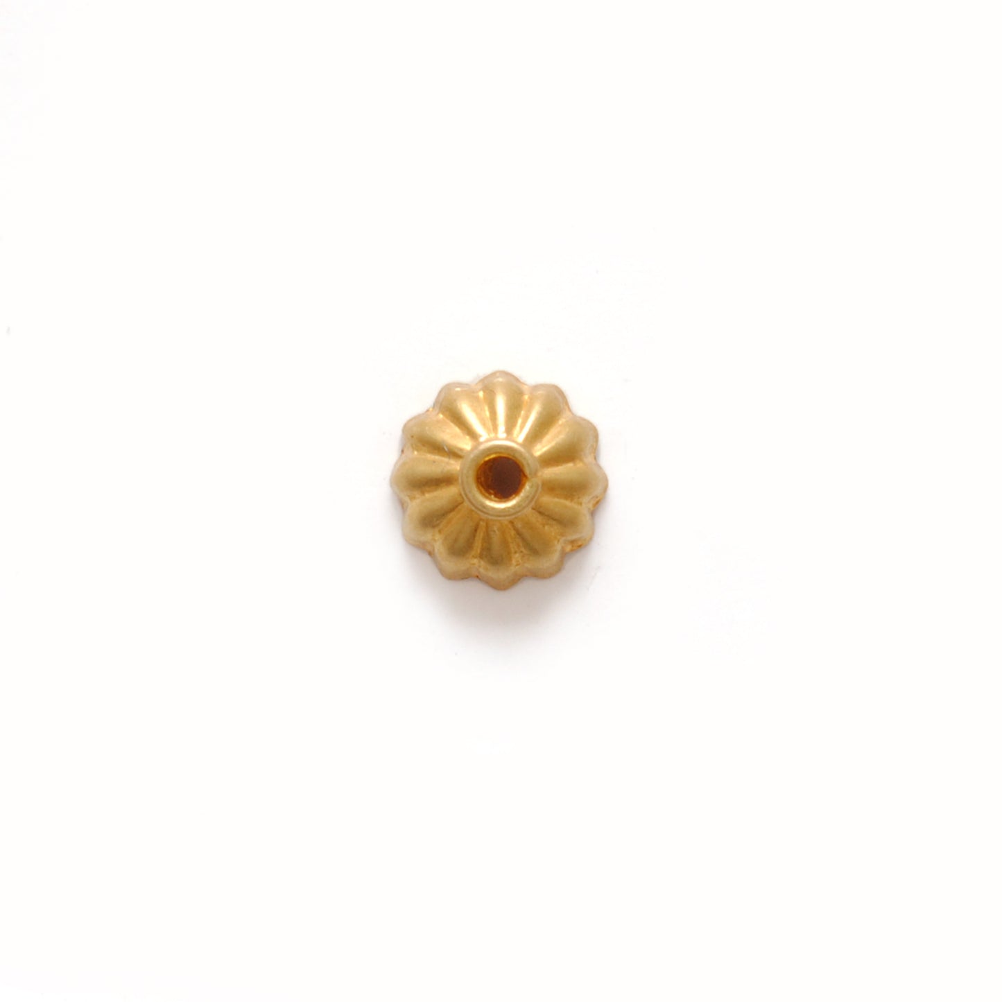 18K Yellow Gold-Plated Ending Fancy Spacer Bead Cap Findings Finding 6mm