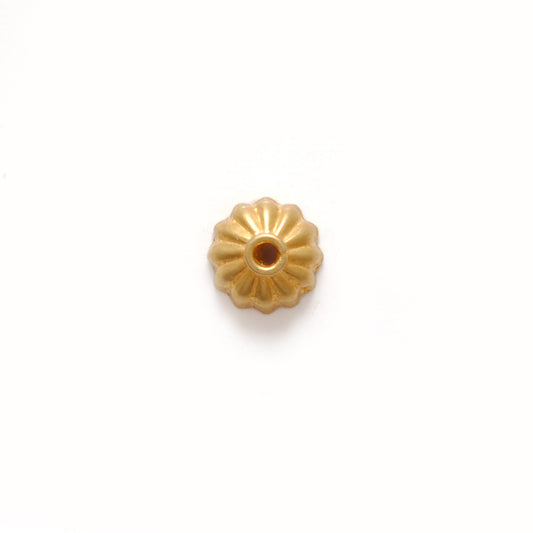 18K Yellow Gold-Plated Ending Fancy Spacer Bead Cap Findings Finding 6mm