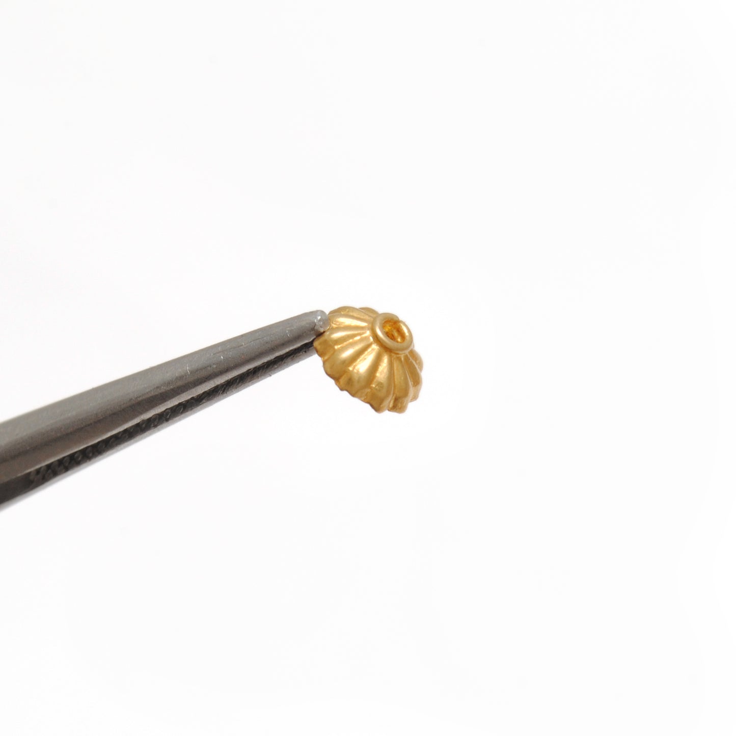 18K Yellow Gold-Plated Ending Fancy Spacer Bead Cap Findings Finding 6mm