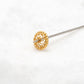 Solid 18K Yellow Gold-Plated Bead Cap for Jewelry Making Supplies