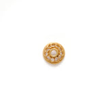 18 Karat Yellow Gold-Plated Flower Bead Cap Finding 7mm