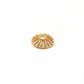 8mm 18K Gold Wheel Bead Cap Finding Jewelry Components with Unique Wheel Motif
