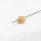 8mm 18K Gold Wheel Bead Cap Finding Jewelry Components with Unique Wheel Motif