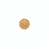 8mm 18K Gold Wheel Bead Cap Finding Jewelry Components with Unique Wheel Motif