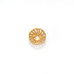 8mm 18K Gold Wheel Bead Cap Finding Jewelry Components with Unique Wheel Motif