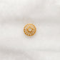 8mm 18K Gold Wheel Bead Cap Finding Jewelry Components with Unique Wheel Motif