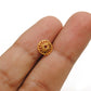 8mm 18K Gold Wheel Bead Cap Finding Jewelry Components with Unique Wheel Motif