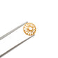 8mm 18K Gold Wheel Bead Cap Finding Jewelry Components with Unique Wheel Motif