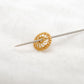 18KT Gold Wheel Spacer Bead Cap For Jewelry with Unique Wheel Motif