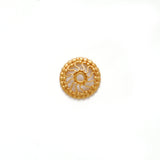 18KT Gold Wheel Spacer Bead Cap For Jewelry with Unique Wheel Motif