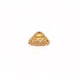 18 Carat Yellow Gold-Plated Round spacer Bead Cap Findings Findings 8mm