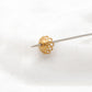 18 Carat Yellow Gold-Plated Round spacer Bead Cap Findings Findings 8mm