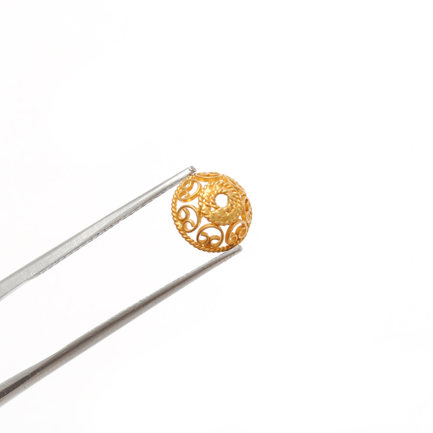 Jewelry Making Supplies 18 Carat Yellow Gold-Plated Spacer Bead Cap for Beads