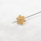 18K Yellow Gold-Plated Filigree Star Bead Cap Jewelry Finding 11mm