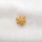 18K Yellow Gold-Plated Filigree Star Bead Cap Jewelry Finding 11mm