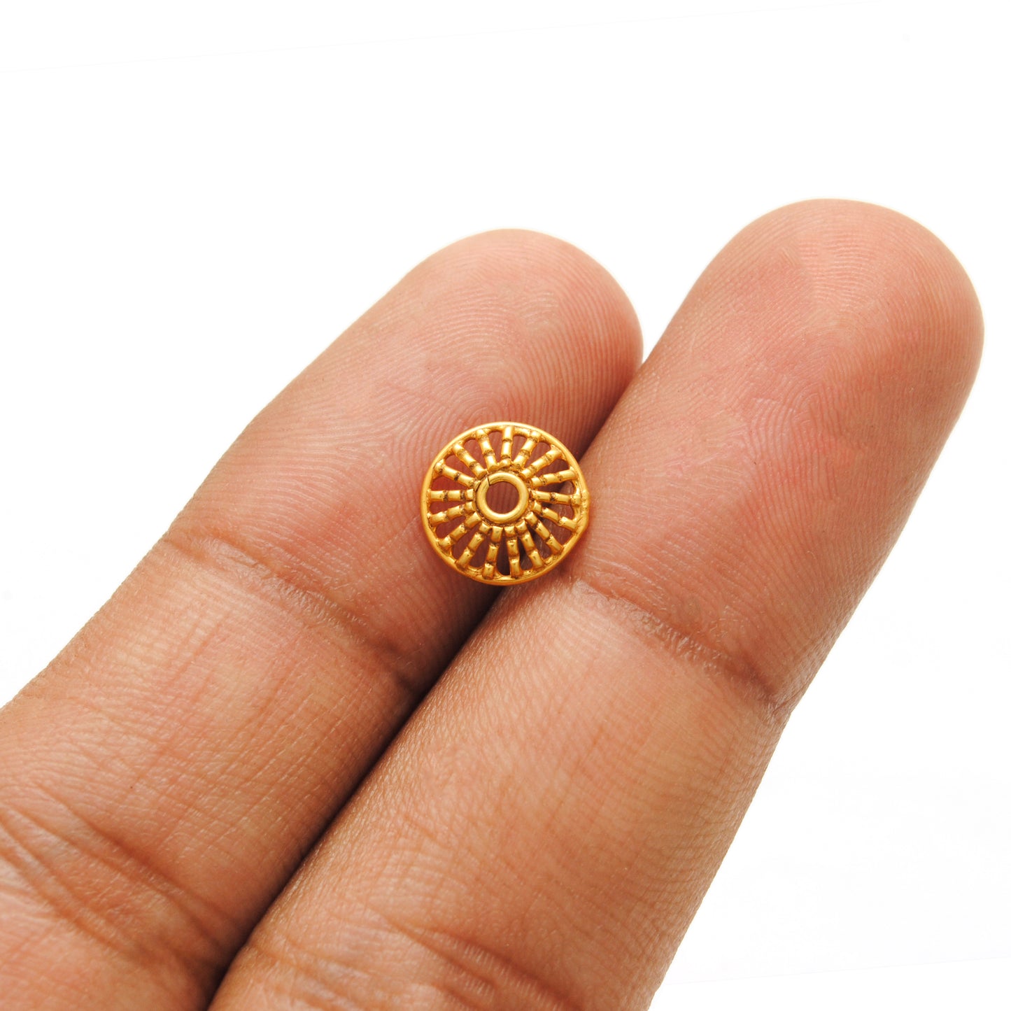 Spacer 18KT Gold Bead Cap DIY Craft Jewelry