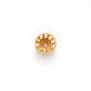 18KT Yellow Gold-Plated Round Bead Cap Findings For Jewelry 10mm
