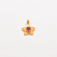 18k Solid Yellow Gold Studded Stone Star Charm 8mm - Sar Gems