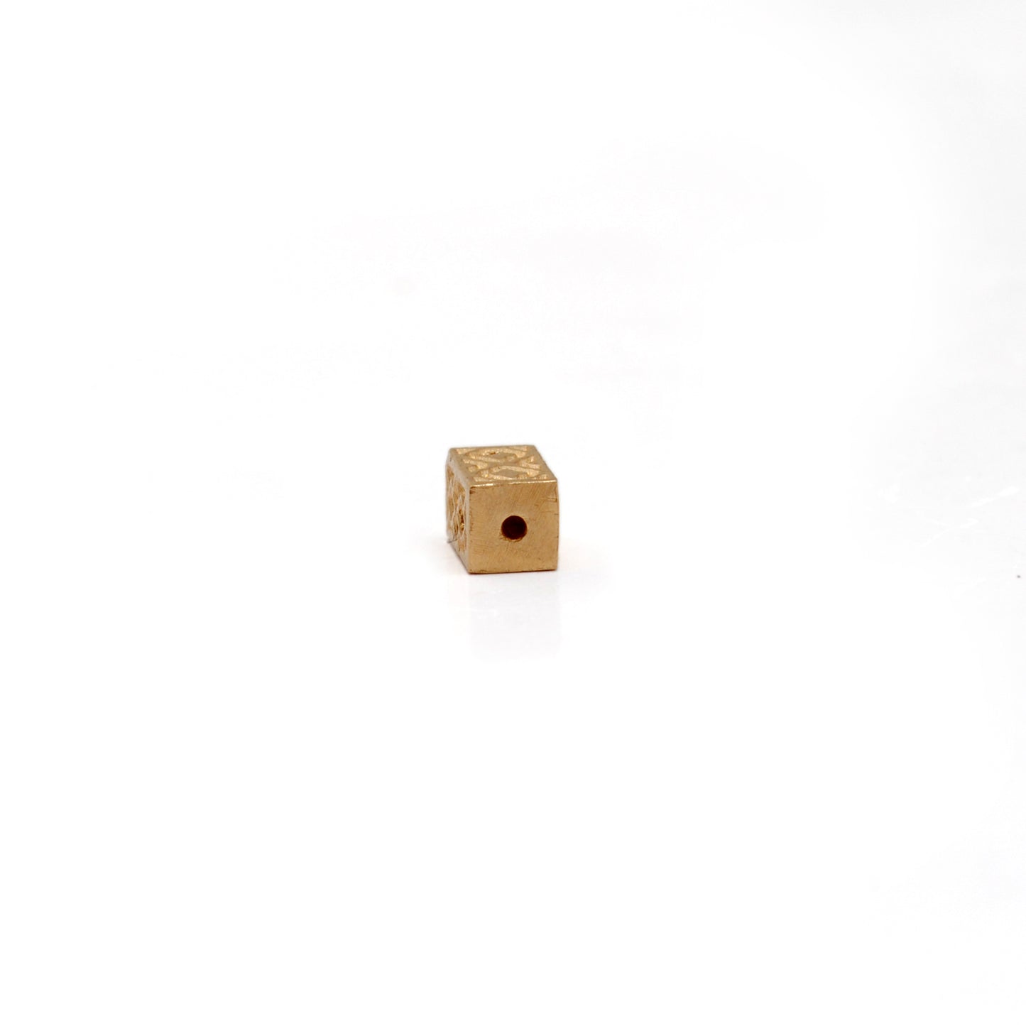 18K Solid Yellow Gold Fancy Rectangle Beads 3x5mm