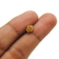18KT Solid Yellow Gold Floral Gold Spacer Bead Components 6x7mm