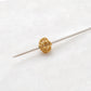 18KT Solid Yellow Gold Floral Gold Spacer Bead Components 6x7mm