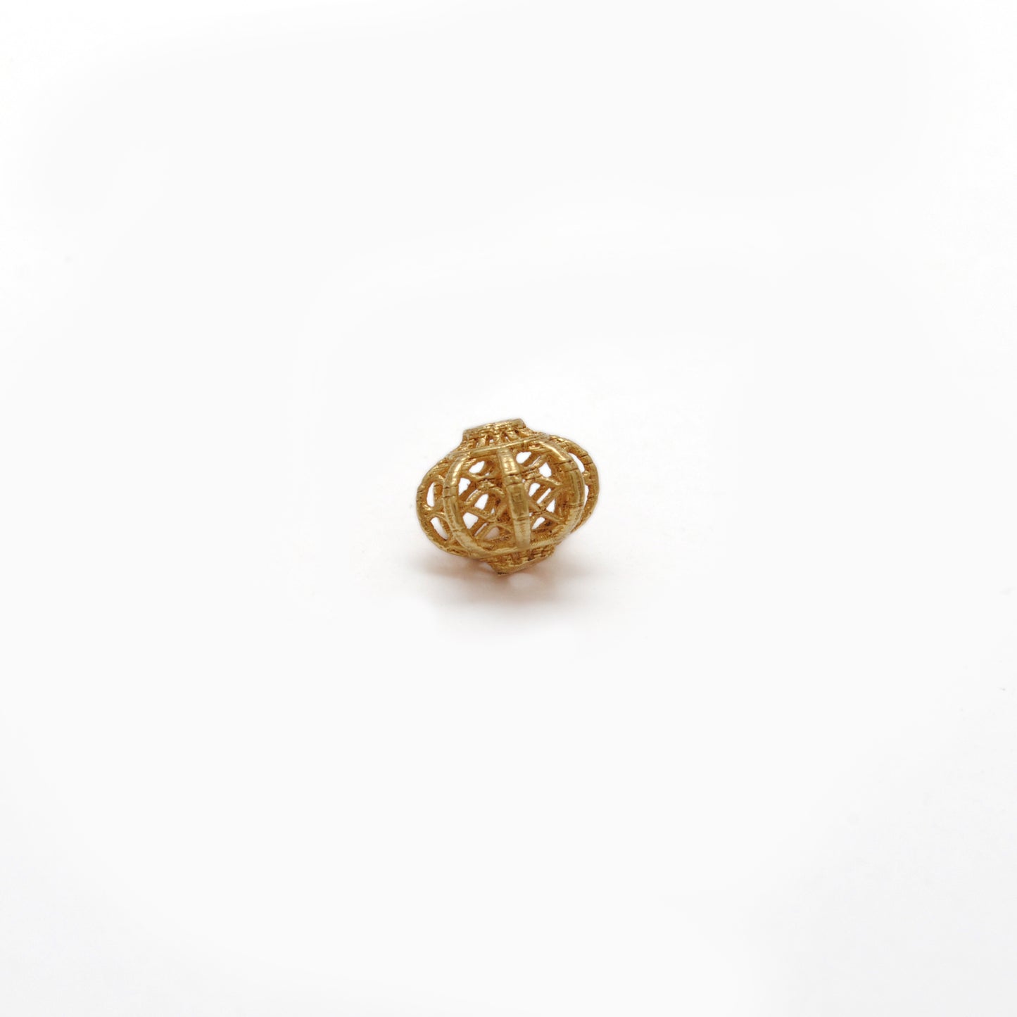 18KT Solid Yellow Gold Floral Gold Spacer Bead Components 6x7mm