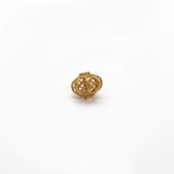 18KT Solid Yellow Gold Floral Gold Spacer Bead Components 6x7mm