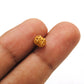18KT Solid Yellow Gold Fancy Tube Gold Spacer Bead Components 6mm