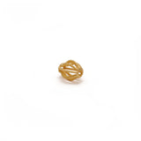 18KT Yellow Gold 5x6mm Oval Lantern Gold Spacer Bead Components