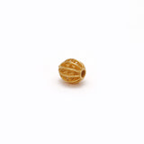 18K Solid Yellow Gold 5x6mm Oval Gold Spacer Bead Components