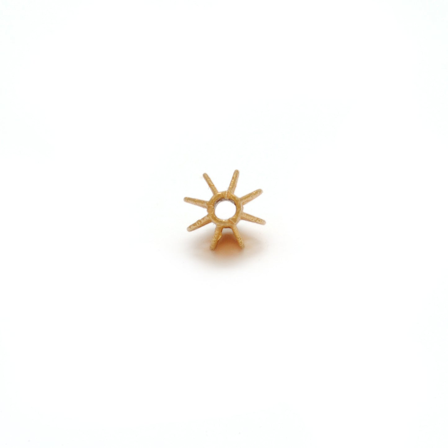 18 Karat Solid Yellow Gold Oval Gold Spacer Bead Components 5x7mm