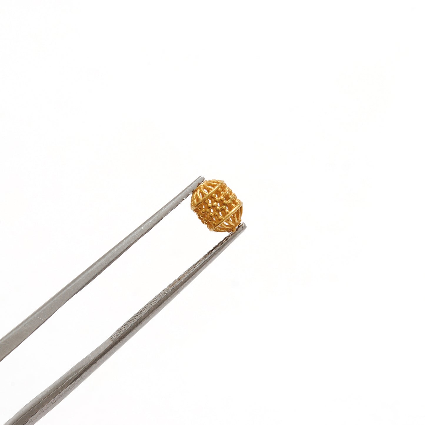 18 Carat Yellow Gold Tube Gold Spacer Bead Components 5x6.5mm