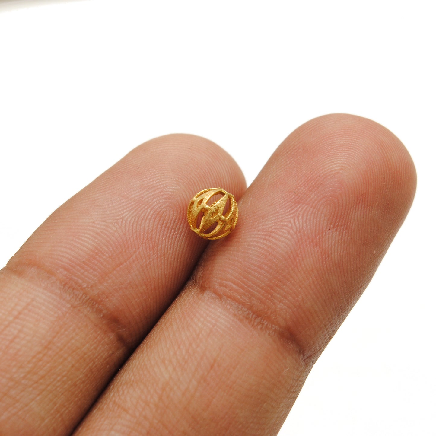 18KT Gold Round Spacer Ball Bead Handcrafted Jewelry Making