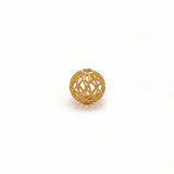 18 Karat Solid Yellow Gold Round Gold Spacer Bead Components 6mm