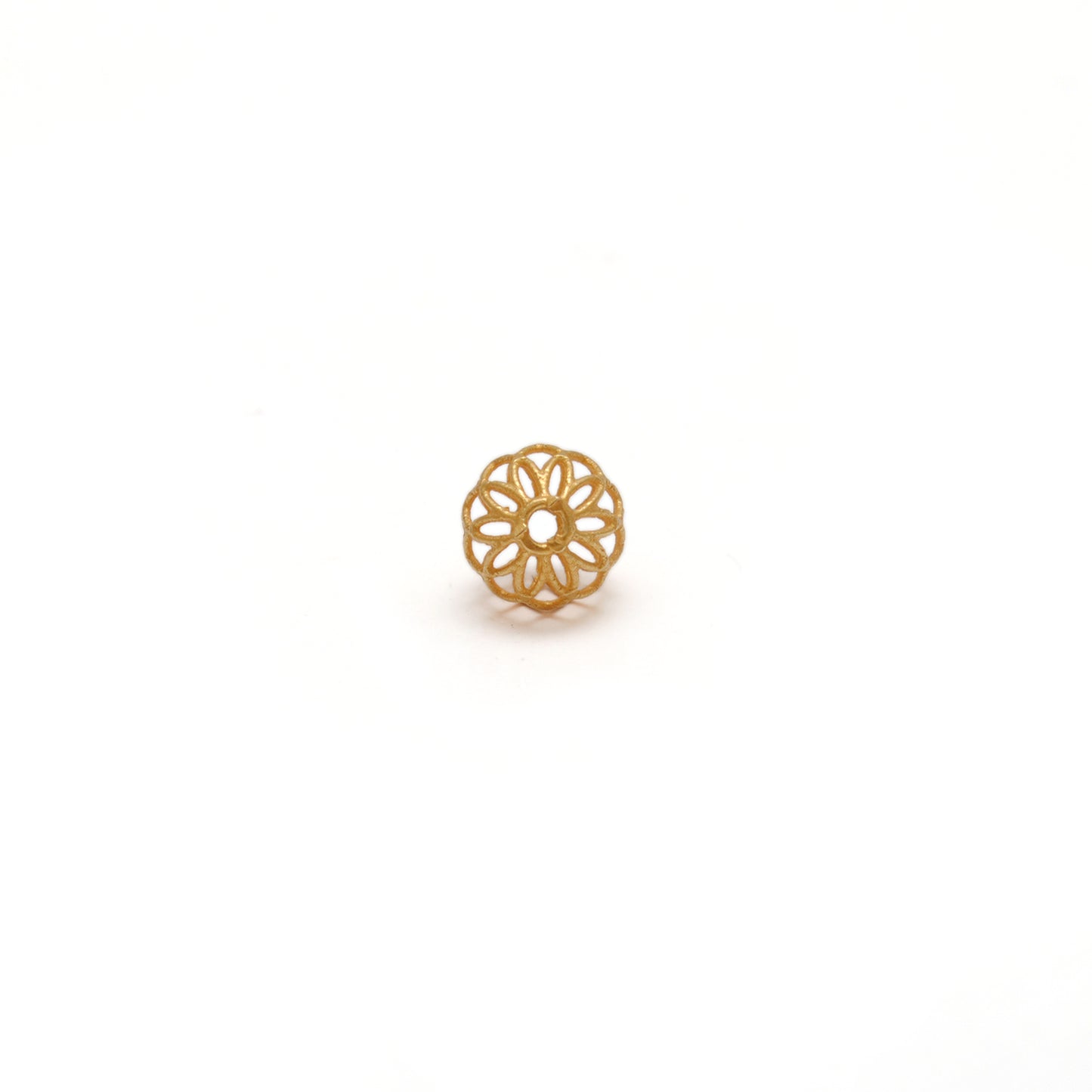 18 Karat Solid Yellow Gold Round Gold Spacer Bead Components 6mm