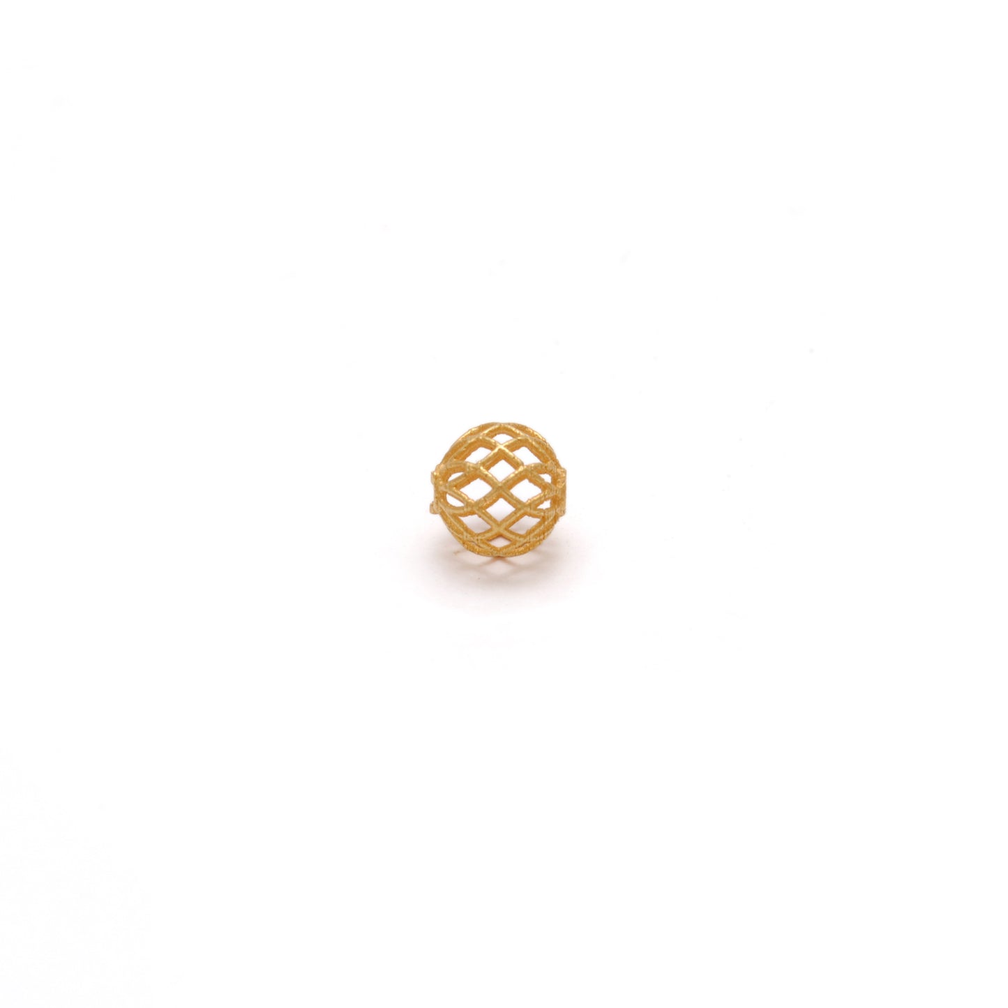 18 Karat Solid Yellow Gold Round Gold Spacer Bead Components 6mm