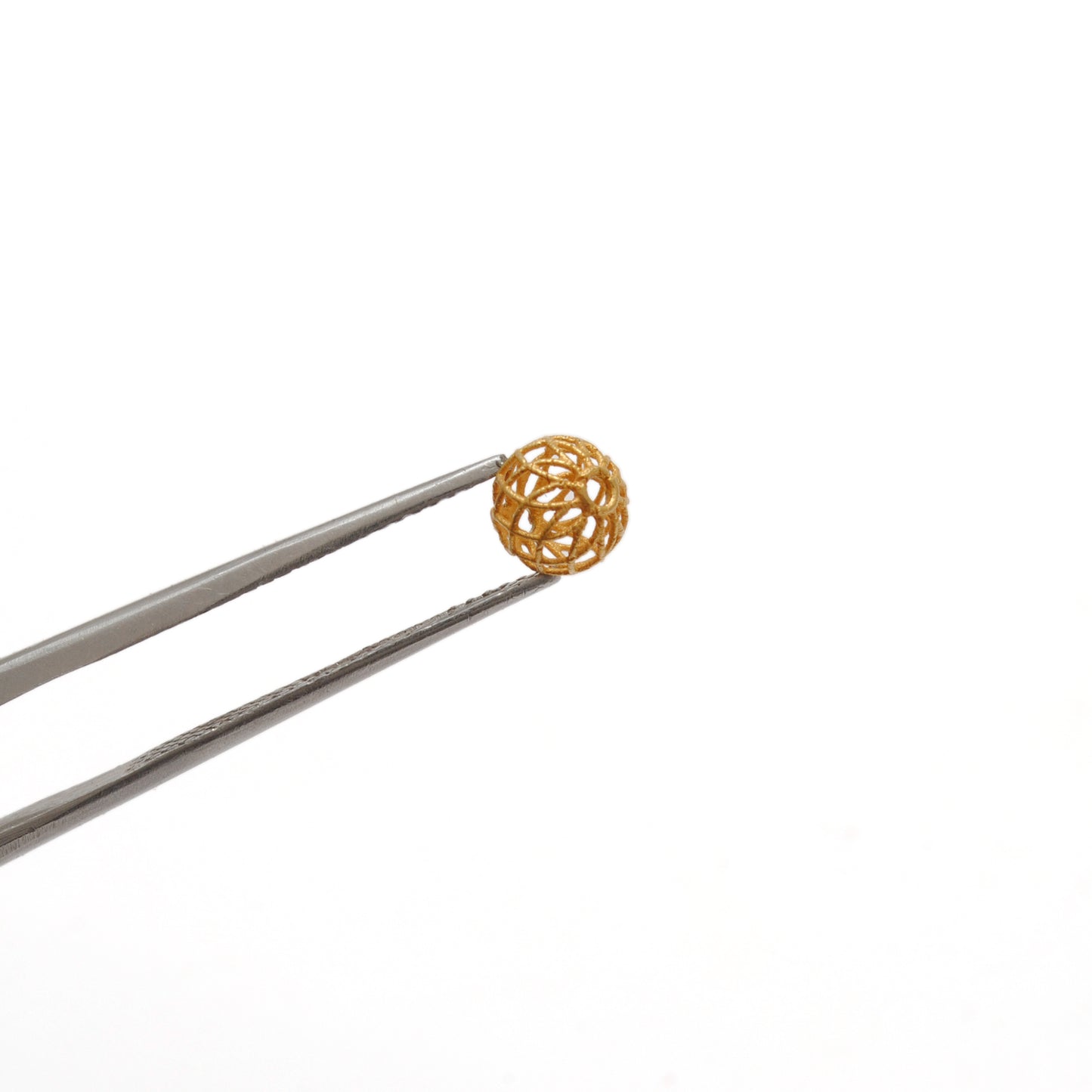 18 Karat Solid Yellow Gold Round Gold Spacer Bead Components 6mm