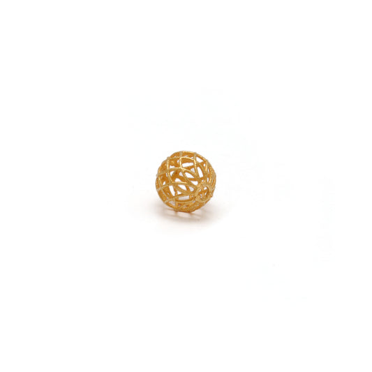 18 Karat Solid Yellow Gold Round Gold Spacer Bead Components 6mm - view 3