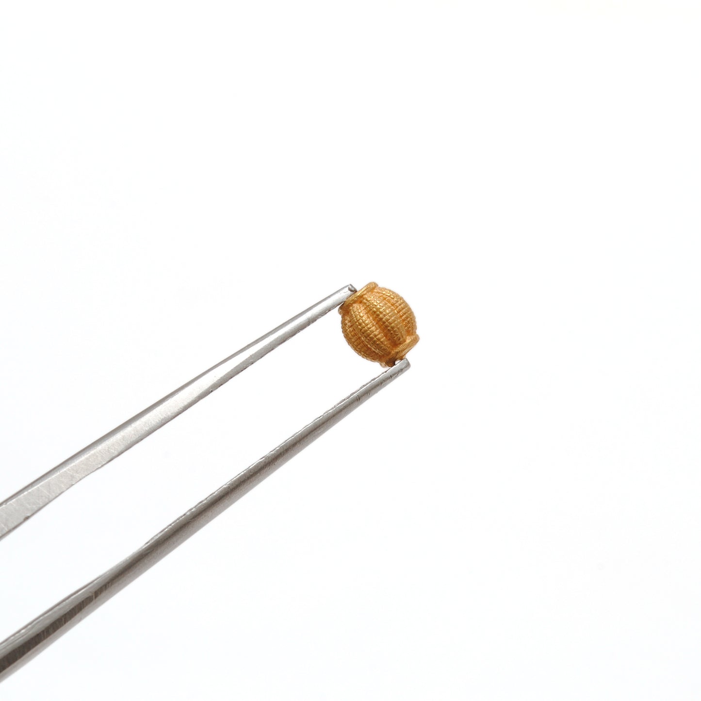 18KT Solid Yellow Gold Oval Gold Spacer Bead Components 4x5mm