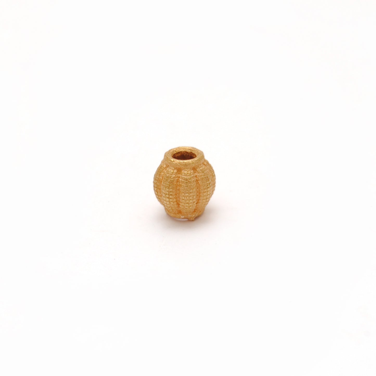 18KT Solid Yellow Gold Oval Gold Spacer Bead Components 4x5mm